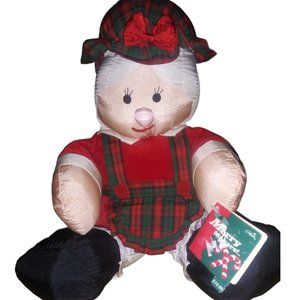 VTG Gibson Greetings Mrs. Claus Stuffed Nylon Merry Makers Holiday Plush 1995
